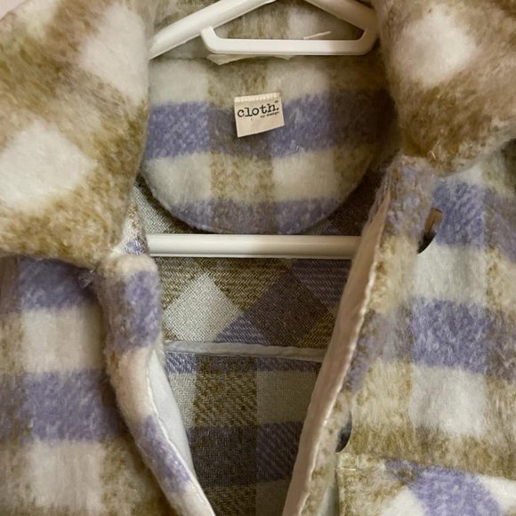 XS Cloth by Design Shacket - Plaid - Picture 5 of 6